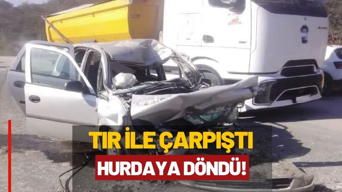 Otomobil ile Kamyon Çarpıştı: 1 Yaralı